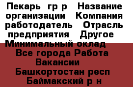 Пекарь– гр/р › Название организации ­ Компания-работодатель › Отрасль предприятия ­ Другое › Минимальный оклад ­ 1 - Все города Работа » Вакансии   . Башкортостан респ.,Баймакский р-н